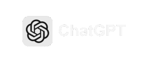 ChatGPT Logo mit schwarzem OpenAI-Knotensymbol und Schriftzug