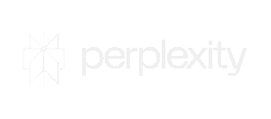 Perplexity AI Logo in Weiß mit stilisiertem Sternsymbol